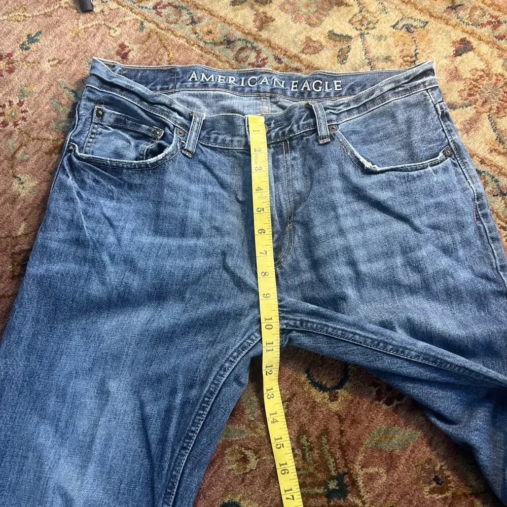 American Eagle Original Straight 100% Cotton Distressed Y2K Grunge Skater 34x30